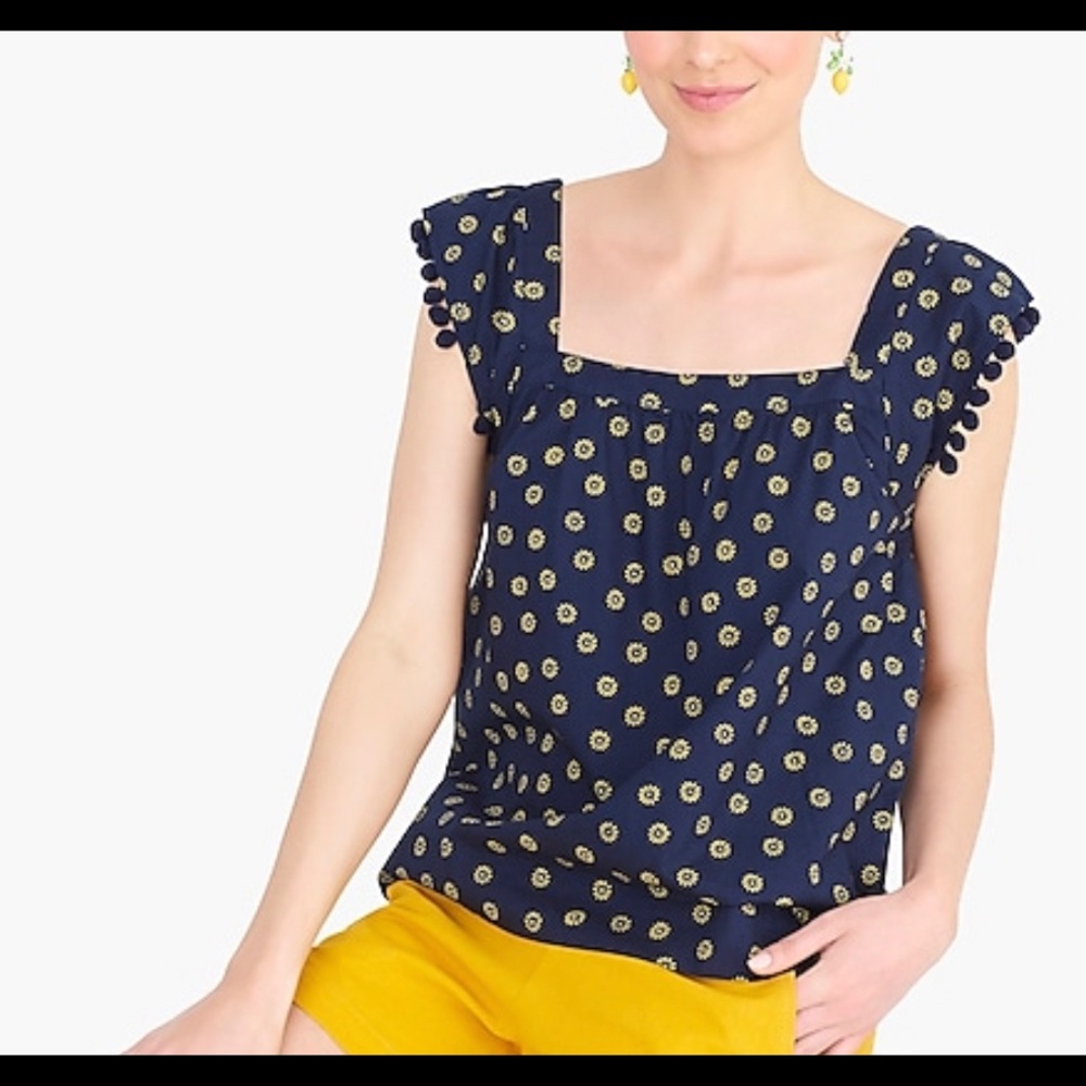 J. CREW SQUARE-NECK TOP